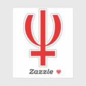 Planet Neptune Symbol (red) シール (シート)