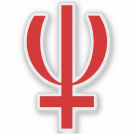 Planet Neptune Symbol (red) シール