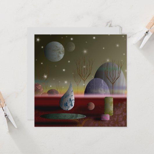 Planet Of The Shapesフラットカード5.25x5.25 (正面/裏面インサイチュ)