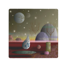 Planet Of The Shapes 8x8金属プリント