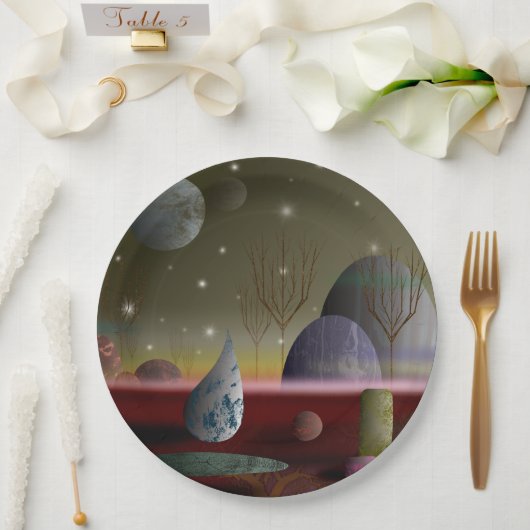 Planet Of The Shapes 9"紙プレート ペーパープレート (ウェディング)