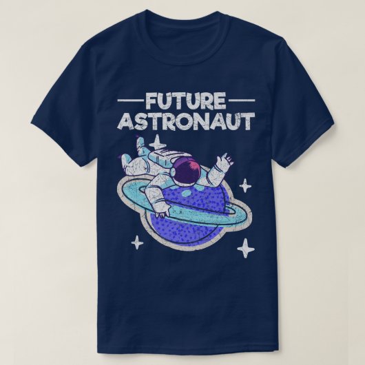Planet Outer Space Science Universe Future Astrona Tシャツ (デザイン正面)