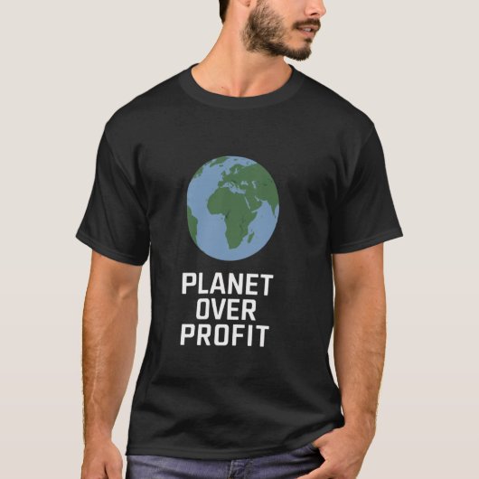Planet Over Profit救リサイクル環境Ea Tシャツ (正面)