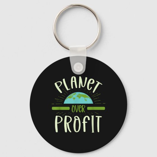 Planet Over Profit自然愛好家Environmentalist E キーホルダー (正面)