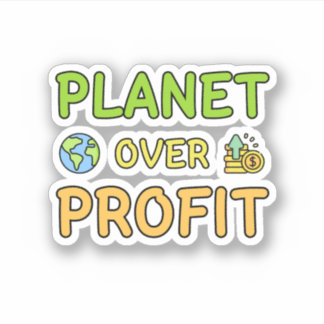 Planet over Profit – サステナビリティステッカー シール