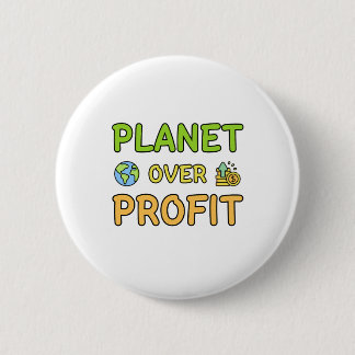 Planet over Profit – サステナビリティボタン 缶バッジ