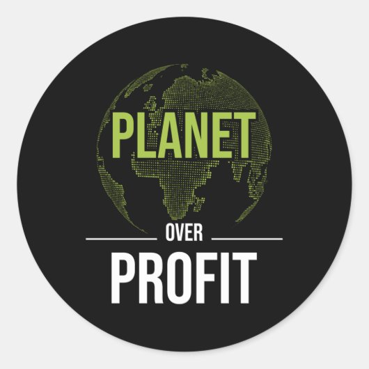 Planet Over Profit – 環境保護分野 ラウンドシール (正面)