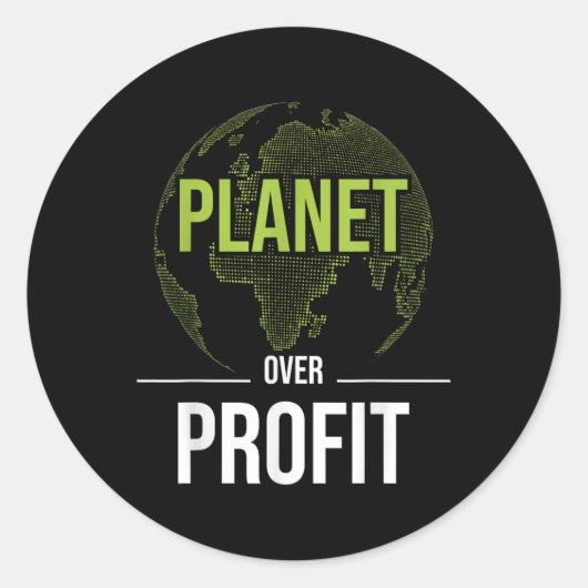 Planet Over Profit – 環境保護分野 ラウンドシール (正面)
