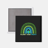 Planet over Profit Earth Day環境虹 マグネット (正面/裏面)