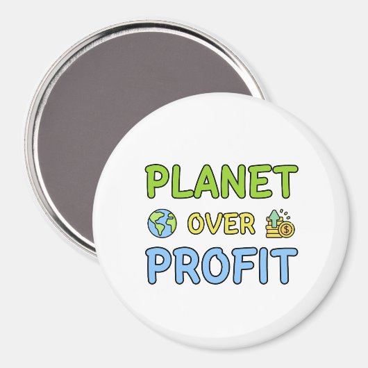 Planet over Profit - Sustainability Magnet マグネット (正面/裏面)