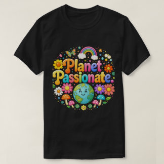 Planet Passionate Colorful Typography Tシャツ