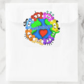 PlANET PEEK-A-BOO "ロゴデザイン" スクエアシール (バッグ)