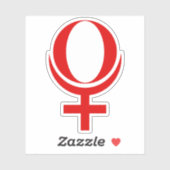 Planet Pluto Symbol (red) シール (シート)