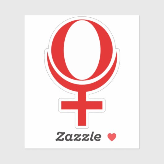 Planet Pluto Symbol (red) シール (シート)