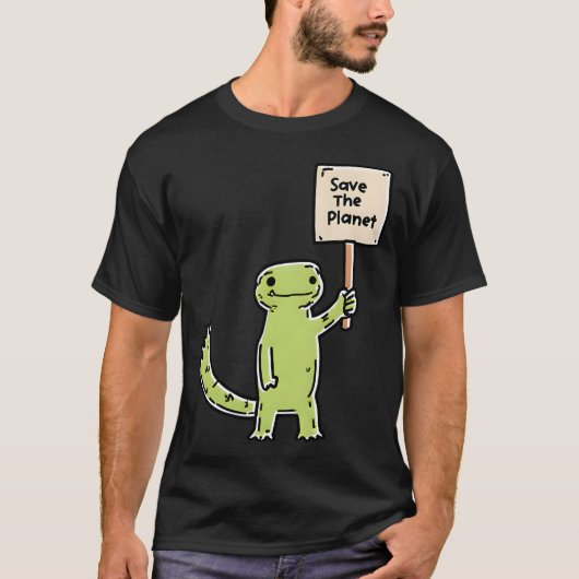 Planet Saver Dino Sign Tシャツ (正面)
