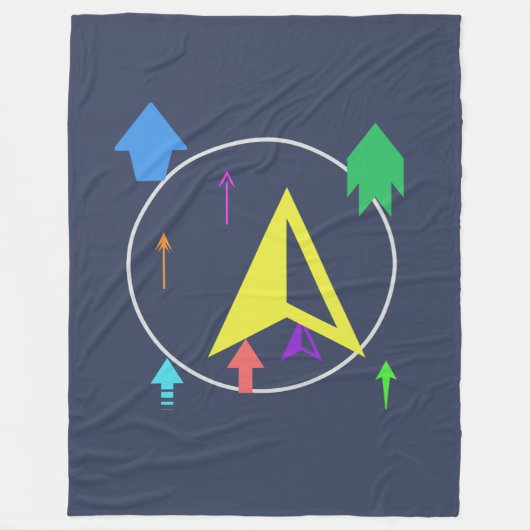 Planet space objects フリースブランケット (正面)