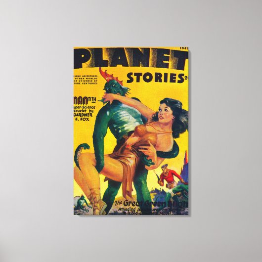 Planet Stories Magazine表紙6 キャンバスプリント (正面)