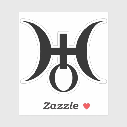 Planet Uranus Symbol (black) シール (シート)