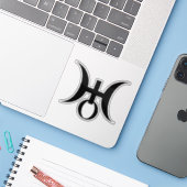 Planet Uranus Symbol (black) シール (ノートパソコンとiPhone)