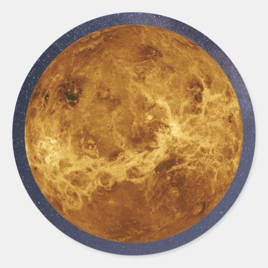 Planet Venus Classic Round Sticker ラウンドシール (正面)