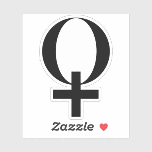 Planet Venus Symbol (black) シール (シート)