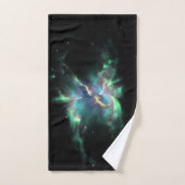 Planetary Nebula Mint Green Periwinkle バスタオルセット (ハンドタオル)