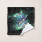 Planetary Nebula Mint Green Periwinkle バスタオルセット (ウォッシュタオル)