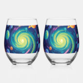 Planetary Spin    ステムなしワイングラス (正面)