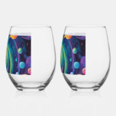 Planetary Spin    ステムなしワイングラス (左)