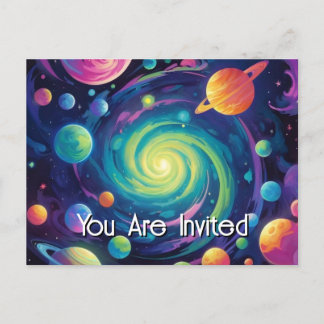 Planetary Spin  Invitation Postcard インビテーションポストカード