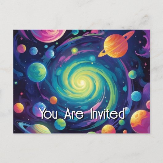 Planetary Spin Invitation Postcard インビテーションポストカード (正面)