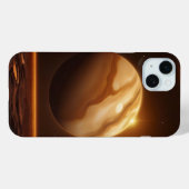 Planète Dorée 🪐 Élégance Cosmique Case-Mate iPhoneケース (裏面 (横))