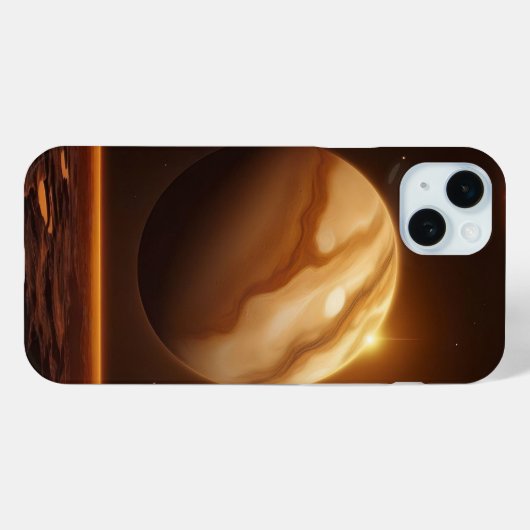 Planète Dorée 🪐 Élégance Cosmique Case-Mate iPhoneケース (裏面 (横))