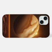 Planète Dorée 🪐 Élégance Cosmique iPhoneケース (裏面横)