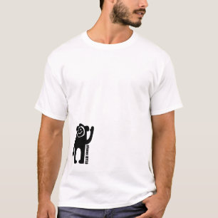 planetHYLO BWの人のTシャツの前部及び背部 Tシャツ