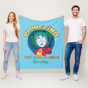 Planetina – 全てのごみビット数 フリースブランケット