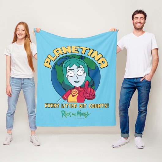 Planetina – 全てのごみビット数 フリースブランケット (インサイチュ)