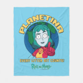 Planetina – 全てのごみビット数 フリースブランケット (正面)