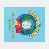 Planetina – 全てのごみビット数 フリースブランケット (正面(横))