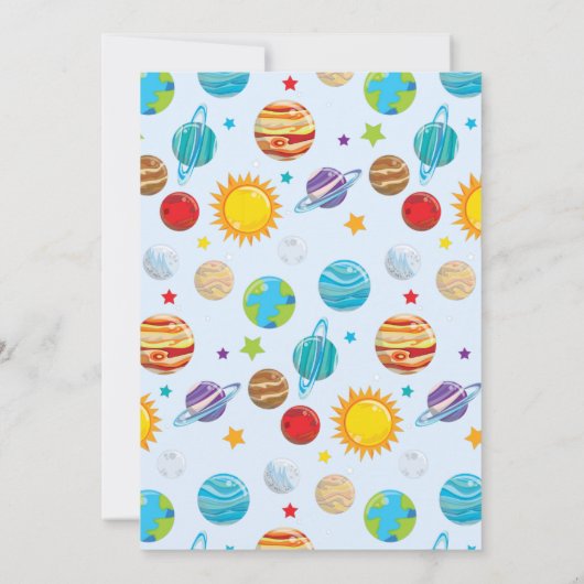 Planets Birthday Partyへの招待 招待状 (裏面)