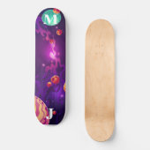 Planets in Space Personalized Skateboard スケートボード (正面)