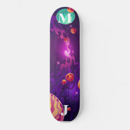 Planets in Space Personalized Skateboard スケートボード