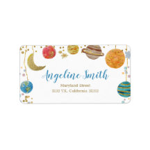Planets Outer Space Baby Shower Address
