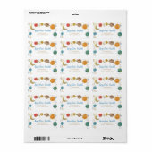 Planets Outer Space Baby Shower Address ラベル (フルシート)