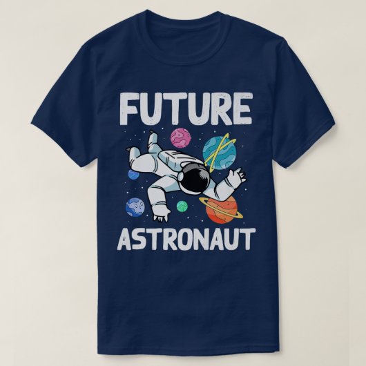 Planets Science Kids Outer Space Universe Future A Tシャツ (デザイン正面)