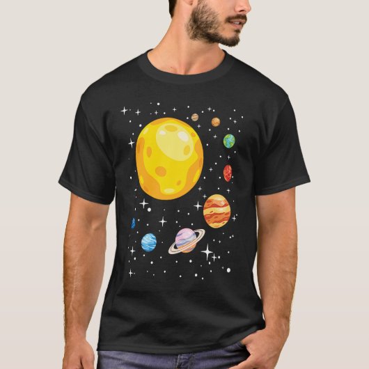 Planets Solar System Planetarium Astronomy Astroph Tシャツ (正面)
