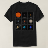 Planets & Sun In Solar System Cool Astronomy Tシャツ (デザイン正面)