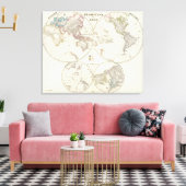 Planiglob der Erde Atlasの地図 キャンバスプリント (インサイチュ (リビング))