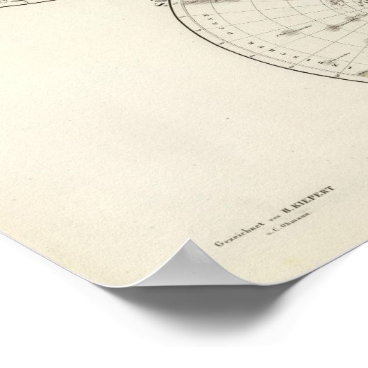 Planiglob der Erde Atlasの地図 ポスター (角)