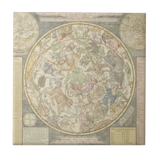 Planisphaerii Coelestis Hemis. タイル (正面)